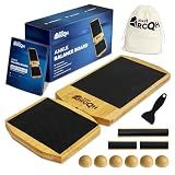 Ankle Balance Board & Ankle Strengthener for Rehab & Physical Therapy – Single Leg Bamboo Axis Board with Quick - Release System, 2 Training Levels & Scraper Tool