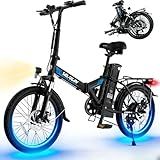 VARUN Electric Bike - Peak 750W Folding Ebike for Adults Up to 40 Miles 20MPH- 48V Removable Lithium-Battery- Stylish 20" Foldable Electric Bicycle Commuter for Adults
