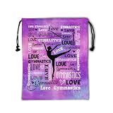 Gymnastics Grip Bag Small Purple Drawing Bag Gym Storage Pouch for Holding Gymnastics Grips