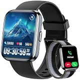 Smart Watch for Men Women, 1.8" Fitness Tracker for Android & iPhone, Answer/Make Calls, Alexa Built-in, Heart Rate/Sleep/SpO2 Monitor Smartwatch, 3ATM Waterproof Watches, 101+ Sport Modes, 2 Bands