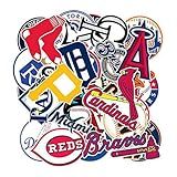 Baseball Team Fans Logo Stickers Major League Baseball All 30 Teams Collection Waterproof Vinyl Sticker Include Twins and Brewers for Hydro Flasks Laptops Water Bottle Skateboard 30 Pack