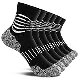 IRAMY Ankle Compression Socks for Men Athletic Running Socks with Cushioned Support 3 Pairs
