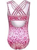 Vieille Leotards for Girls Gymnastics Size 7-8 Sleeveless Sparkle Gymnastics Outfits for Competition