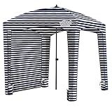 Qipi Beach Cabana - Easy to Set Up Canopy, Waterproof, Portable 6' x 6' Beach Shelter, Included Side Wall, Shade with UPF 50+ UV Protection, Ultimate Sun Umbrella - for Kids, Family - Sailor Stripes