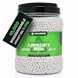 Aim Green Biodegradable Airsoft BBS, Premium-Grade 6mm Airsoft BBS, 20g, 25g, 32g, 36g, 40g, 2,500, 5,000, 10,000 Count