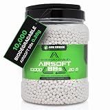 Aim Green Biodegradable Airsoft BBS, Premium-Grade 6mm Airsoft BBS, 20g, 25g, 32g, 36g, 40g, 2,500, 5,000, 10,000 Count