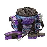 Weaver Leather Horse Grooming Kit, 7-Piece Brush Set with Organizer Tote Bag, Equine Care, Horse Tack Room Equipment, Grooming Supplies