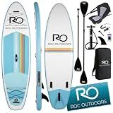 Roc Inflatable Stand Up Paddle Board 10' 6" with Premium SUP Paddle Board Accessories, Wide Stable Design, Non-Slip Comfort Deck for Youth & Adults (Cloudline2)