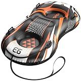 AirsFish 49-Inch 2-Person Snow Tube Inflatable (450 lbs Capacity) - Heavy Duty 0.75mm Freeze-Resistant PVC with Reinforced Tow Leash & Deep Cushioned Seat - Winter Outdoor Sled