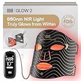 INIA Red Light Therapy Mask for Face – 4 Light Modes with 850nm NIR, Red & Blue LED Light Therapy, 2600mAh Rechargeable LED Face Mask for Radiant Glow at Home, Black