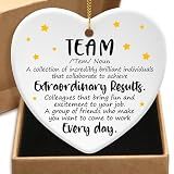 Team Gifts for Employees Ceramic Ornament Group Gifts Coworker Boss Work Bestie Appreciation Thank You Gifts for Work Team Staff