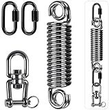 SELEWARE Heavy Bag Spring, Punching Bag Hanging Kit with Swivel & 2 Carabiners, 360 Rotational Hanging Accessory for Boxing Bag, 500LB Capacity