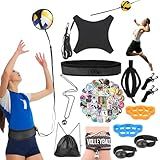 Volleyball Training Kit for Solo Practice, Adjustable Volleyball Serve Trainer, Volleyball Training Equipment for Serving, Setting & Spiking, Volleyball Training Aids for Beginners & Advanced Players