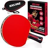 Idoraz Professional Ping Pong Paddle - Table Tennis Racket with Carrying Case - ITTF Approved Rubber - Ping Pong Paddles with Speed 99 Spin 93 Control 90