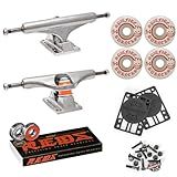 Independent Skateboard Trucks 139 Mid + 54mm Spitfire Burners Wheels, Bones Bearings