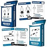 2 Pack - Bodyweight & Dumbbell Fitness Workout Cards - Over 100 Exercises