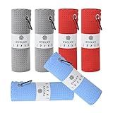 CYCLXY 6 Pcs Golf Bag Towels,16" X 16",Microfiber Waffle Pattern for Golf Bags Towel for Men Women,Fishing Essentials Gifts with Carabiner Clip,Dish Cloth,Kitchen Clean Towels