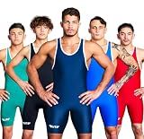Elite Sports Men’s wrestling singlets, Standard Singlet for Men Wrestling Uniform (Navy, Large), Navy, L