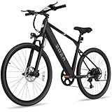 ZDZA Electric Bike, 1000W Peak Motor, 26” E Bike for Adults, 40 Miles Range & 22 Mph Ebike, Electric Bicycle for Commute, 7 Speed & Colorful LCD Display (Light Blcak)