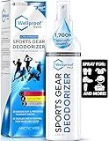 Wellproof 2-in-1 Sports Gear Cleaner & Odor Eliminator - 3X Powerful Nano-Enzyme Deodorizer for Athletic Gear, Baseball, Hockey, Football, Boxing, MMA, Gym Bag | Plant-Based | Remove Stink & Dirt