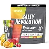 Jobabo Salty Revolution Electrolytes Powder Packets | Keto, Energy & Sports Hydration Support | Sugar Free, Gluten-Free | Drink Mix Variety Pack (30 Servings)