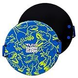 Flybar Kids 26" Foam Saucer Disc Snow Sled with Slick Bottom & PE Core Build for Boys and Girls Ages 5+, Holds Up to 110 Lbs - Blue Dinosaur