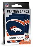 Masterpieces NFL Denver Broncos Playing Cards, Officially Licensed Football Card Deck, Premium Team Collectible for Game Night, Poker and Blackjack Play, Denver Broncos Gifts for Men, Tailgate Ready
