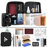 Skifavs Ski Snowboard Tuning and Waxing Kit with Wax Iron, All Temperature Wax, Edge Tuner, Brush, Wax Remover, Wax Scraper, Metal Scrape, P-tex, Tuning Stone, Ski & Snowboard Tuning Equipment