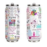 JDEIFKF Gymnastics Tumbler Cup With Lid,Gifts For Gymnast Gymnastic Birthday Gift Stainless Steel Vacuum Coffee Mug Cup Gymnastic Gifts For Women Girls 17 Oz