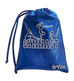 LIL'FOX 8"x10" Drawstring Gymnastics SMALL GRIP BAG 26x20cm - Lightweight Bag for Personal Equipment - Shiny Foil Rhinestones