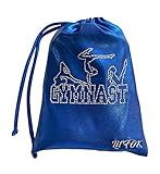 LIL'FOX 8"x10" Drawstring Gymnastics SMALL GRIP BAG 26x20cm - Lightweight Bag for Personal Equipment - Shiny Foil Rhinestones