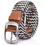 XZQTIVE Braided Belt Stretch Belt for Men and Women Multicolored Woven Golf Belt Elastic Jean Belts