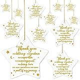 Suzile 12 Pcs Christmas Thank You Gifts Ornaments Team Gifts for Employees Volunteer Appreciation Hanging Ornament for Women Men Coworker Friend(Appreciation)