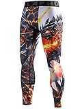 LAFROI Men's Quick Dry Cool Compression Fit Tights Leggings Waistband-YSK08 Melted Wings Size MD
