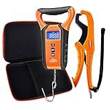 FULGATI Fish Scale Digital Waterproof Floating with Carry Case Fishing Weighing Scale with Lip Gripper, Backlit LCD Display,110lb Capacity Memory Storage & Summation -Fishing Gifts for Men