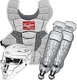 Rawlings | VELO 2.0 Catcher's Set | Baseball | Intermediate Ages 12-15 | White/Silver