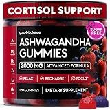 Ashwagandha Gummies – 120 Count - 2000 MG Ashwagandha Supplements with L-Theanine, GABA, Magnesium, Zinc & Vitamin D3 – Sugar-Free, Vegan, Non-GMO–Natural Support for Balance