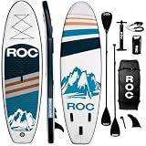 Roc Inflatable Stand Up Paddle Board 10' 6" with Premium SUP Paddle Board Accessories, Wide Stable Design, Non-Slip Comfort Deck for Youth & Adults (Navy)