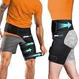 5 in 1 Hip Brace for Women Men Sciatica Pain Relief Devices - Adjustable Groin, Hip Flexor Compression Wrap for Comfortable Thigh, Hamstring & Sciatic Nerve Support, Improved Mobility & Recovery