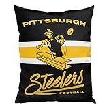 Northwest Official NFL Pittsburgh Steelers Nostalgic Proud Decorative Pillow, Team Colors, 15" x 12"