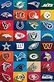 NFL League - Logos 24 Wall Poster, 34L" x 22.4W", Unframed Version