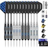 Turnart Darts Metal Tip Set - Steel Tip Darts Set Professional Metal Darts