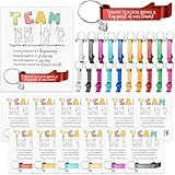 Yiyiring 40 Sets Team Employees Appreciation Gifts Motivational Colored Bottle Opener Keychain Encouragement Cards Inspirational Gifts for Staff Coworker Staff Volunteer