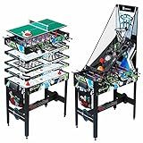 MD Sports 48" 12-in-1 Multi-Game Combo Table w/ Air Hockey, Basketball, Foosball & More