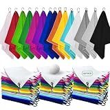 YOUKE OLA 60 Pack Golf Towels(16" X 16") with Carabiner Clip, Microfiber Waffle Pattern Towels for Golf Bags, Club, Yoga, Fitness (Colorful)