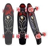 Tony Hawk 22" Complete Cruiser Skateboard, 9-ply Maple Deck Skateboard for Cruising, Carving, Tricks and Downhill, Crossbone