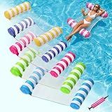 5 Pack Inflatable Pool Floats, OKSUWATER 4-in-1 Water Hammock, Pool Floats Adult Size for Swimming Pool Party Summer Lake Water Fun (5 Pack-Multicolor)