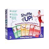 Shuffle Up Gymnastics Card Game - 70+ Fun Skill Cards, Gymnastic Gifts for Girls, Tumbling and Fitness Accessories, Indoor Home Gym Training Fundamentals and Strength - Gymnastics Equipment for Kids