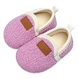 L-RUN Girls/Boys House Slippers Baby First Walking Shoes Purple 5.5-6 Infant=EU22-23