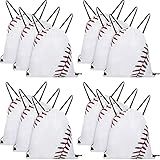 Frienda Baseball Drawstring Backpack Bag Baseball Drawstring Party Favor Bags for Gym Sports Teams(12 Pieces)
